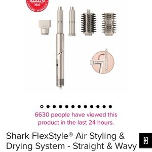 Shark flexstyler with accessories.